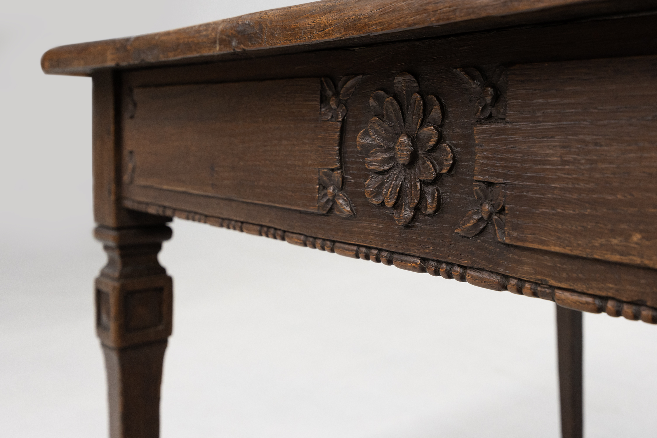 French rustic mid-century side table in wood ca. 1850thumbnail